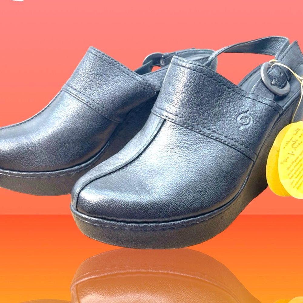 BORN•WEDGE•CLOGS•SLING BACK MULES• SIZE 11 (US)